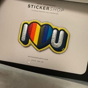Anya Hindmarch leather sticker